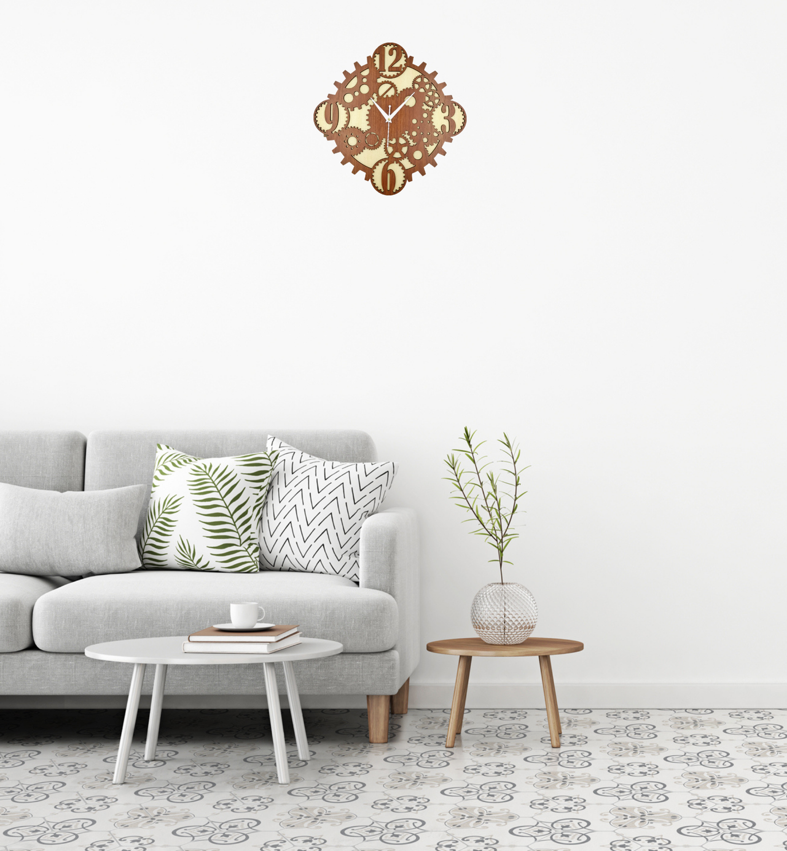 Wooden Silent Non-Ticking Wall Clock for Home Stylish Latest Designer Wall Clock for Home Living Room Bedroom Office Hall - Image 2